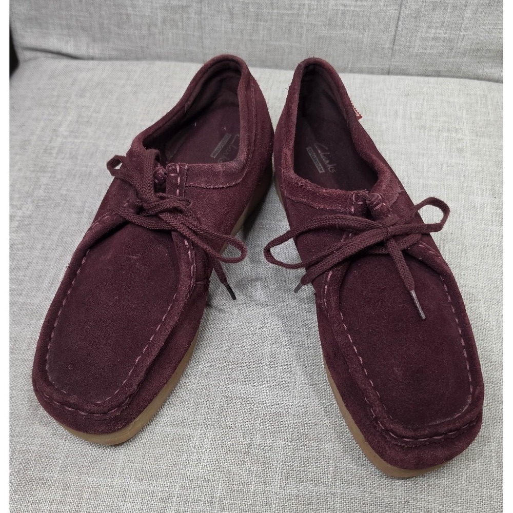 Clarks Collection Shacre II Run Burgundy Suede Wallabee Shoes Womens 11 26122155